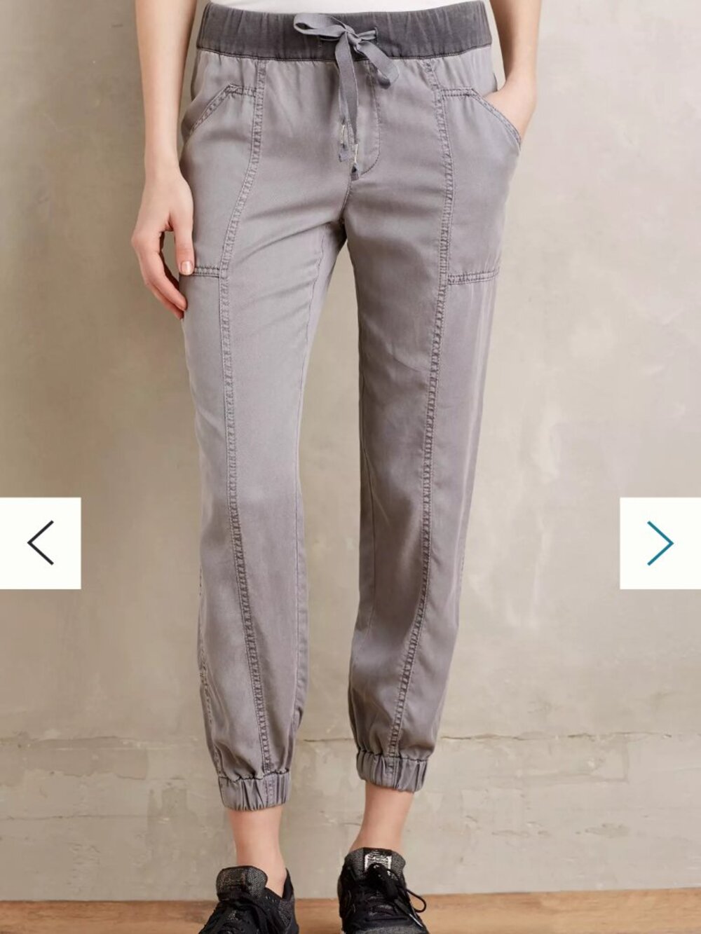 Anthropologie Hei Hei Greenway Joggers Cargo Small Gray Casual Chic Minimalist